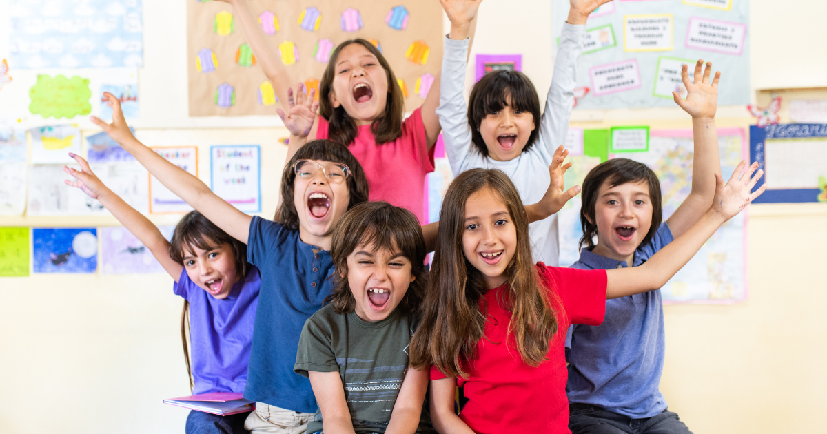 Child learning in classroom